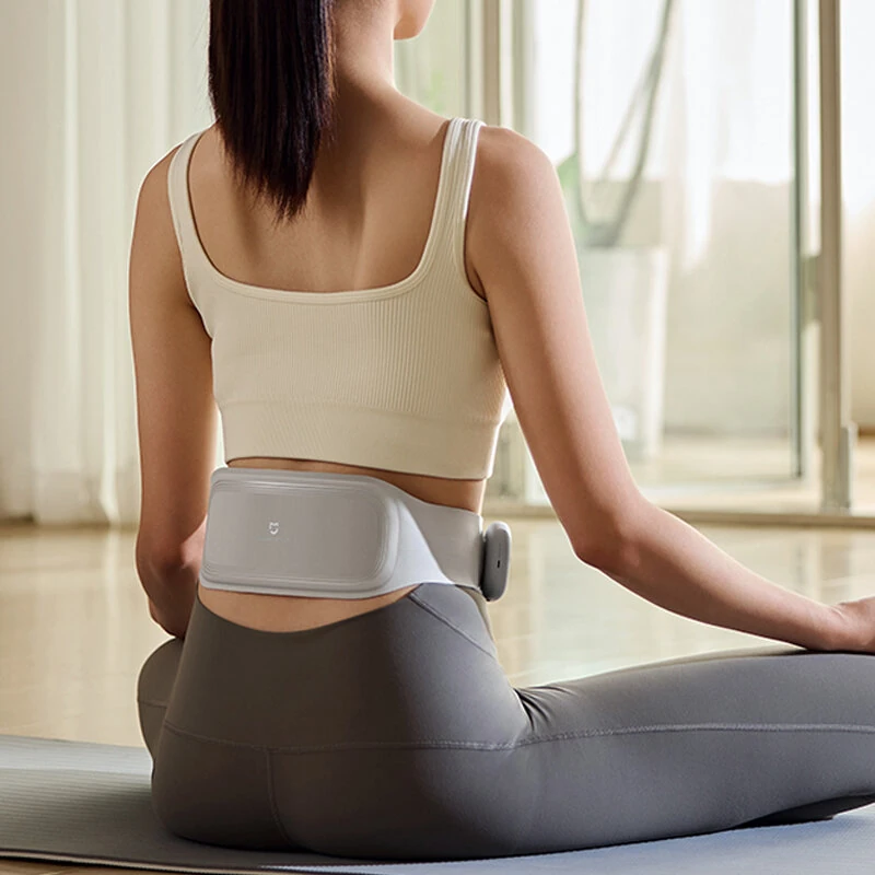 (image for) XIAOMI Mijia EMS Smart Waist Massager Dual Frequency Portable Rechargeable Hot Compress Massage Heated Belt with 14 Modes APP Control Pain Relief